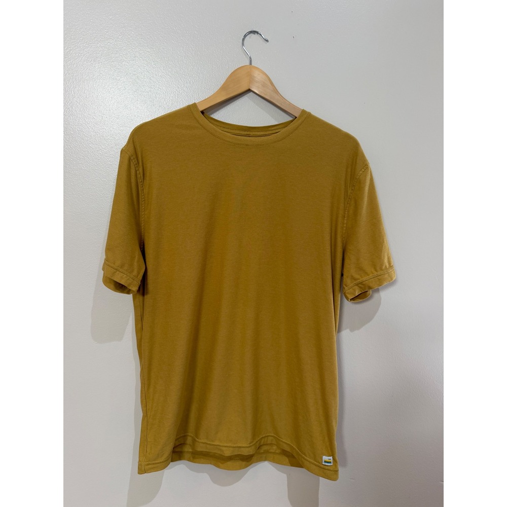 Vuori Tuvalu Tee Mens Mustard Yellow short Sleeve large